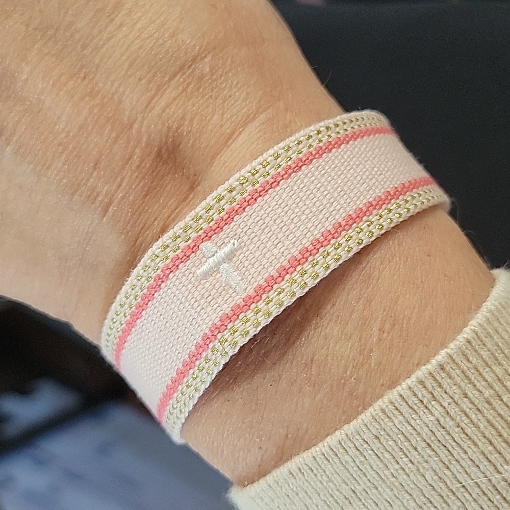 CHRISTIAN FIRST COMMUNION BAPTISM CONFIRMATION BRACELET, CHOICE OF COLOR - Picture 3 of 8